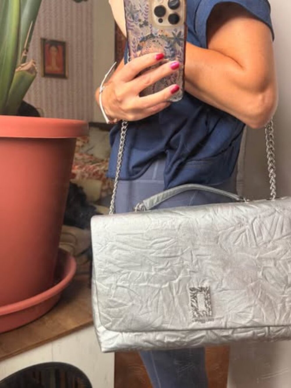 Karl Lagerfeld Paris Layfayette Textured Leather Shoulder Bag (NWT) - Picture 3 of 8